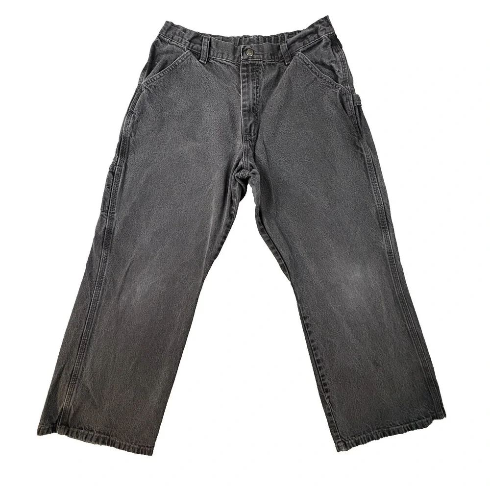 WRG Jeans Co Boys 14 Husky (30x26.75) Black Carpenter Relaxed Fit Cotton Jeans